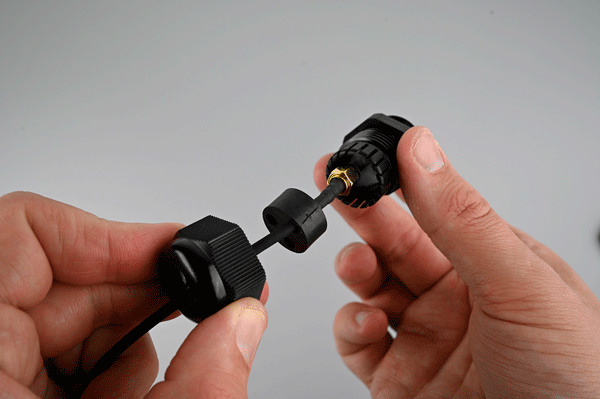 Thread cable into gland body